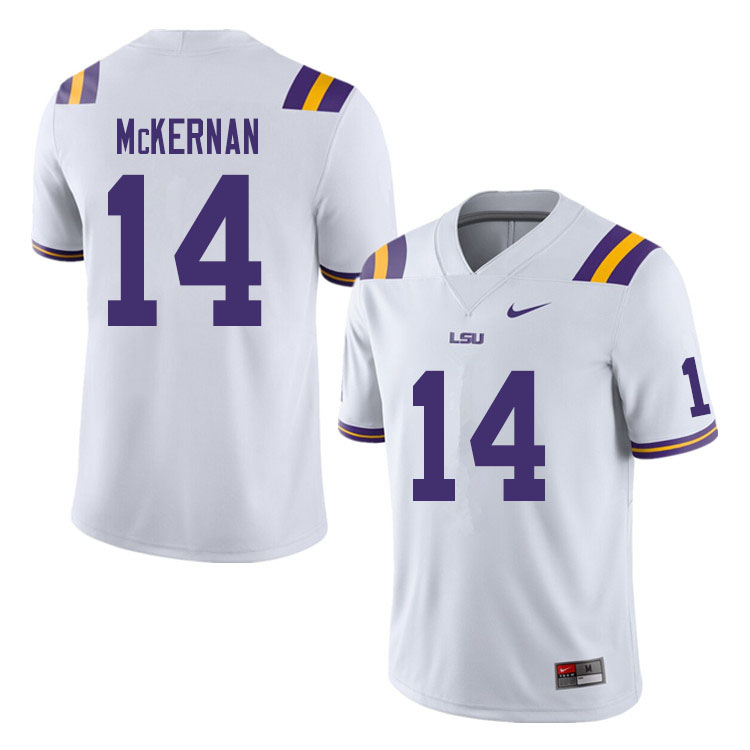 Men #14 John Gordon McKernan LSU Tigers College Football Jerseys Sale-White